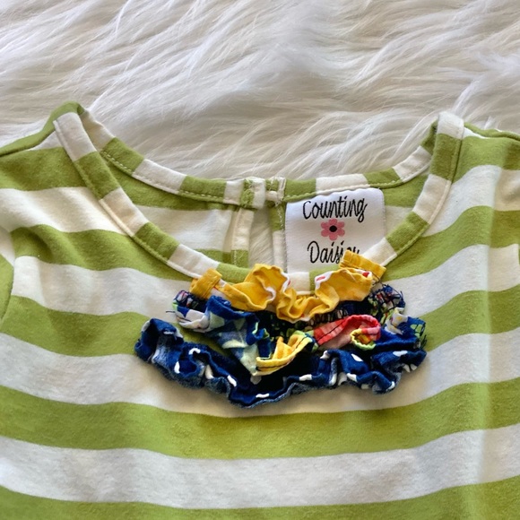 Counting Daisies Striped Floral Print Ruffle 2 Piece Set - Picture 4 of 15